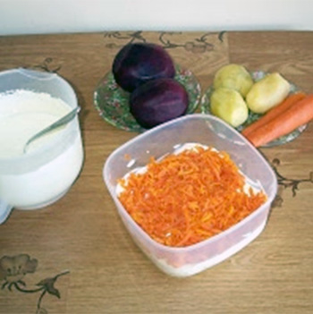 Рецепт слоёного овощного салата