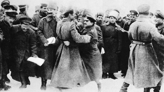 братание русских и немецких солдат, 1917 год