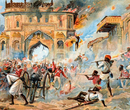 Индийское народное восстание 1857 года против жестокой колониальной политики англичан